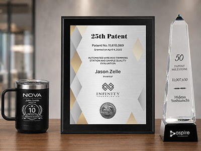 Coordinated award levels for different patent milestones