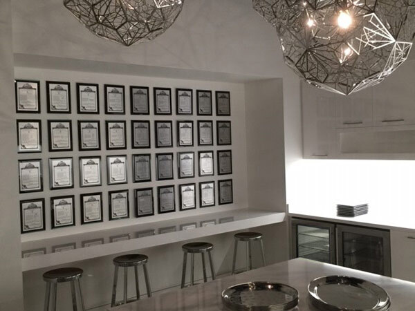Corporate patent recognition wall