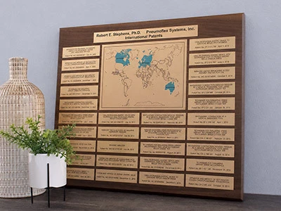 Custom career patent milestone award