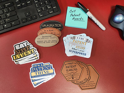 Inventor Recognition Stickers and Patches