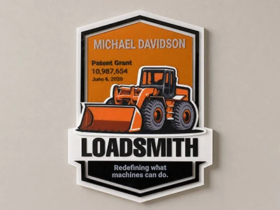 Custom layered acrylic patent plaque