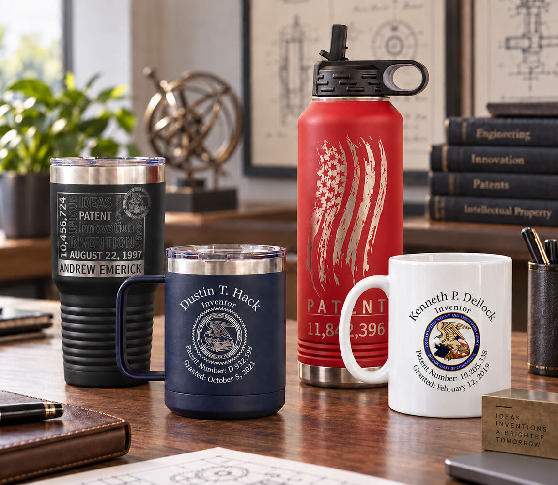 A selection of creative patent gifts for inventors and IP teams