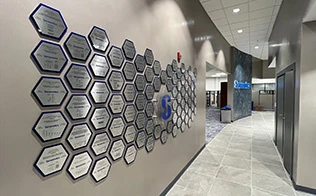 Custom Patent Wall at the Corporate Headquarters