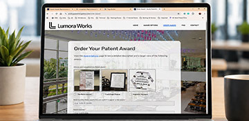 Online portal for ordering inventor recognition awards