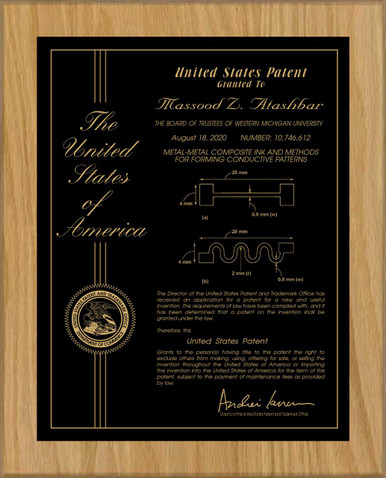 patent plaque - medallion - LS - presentation