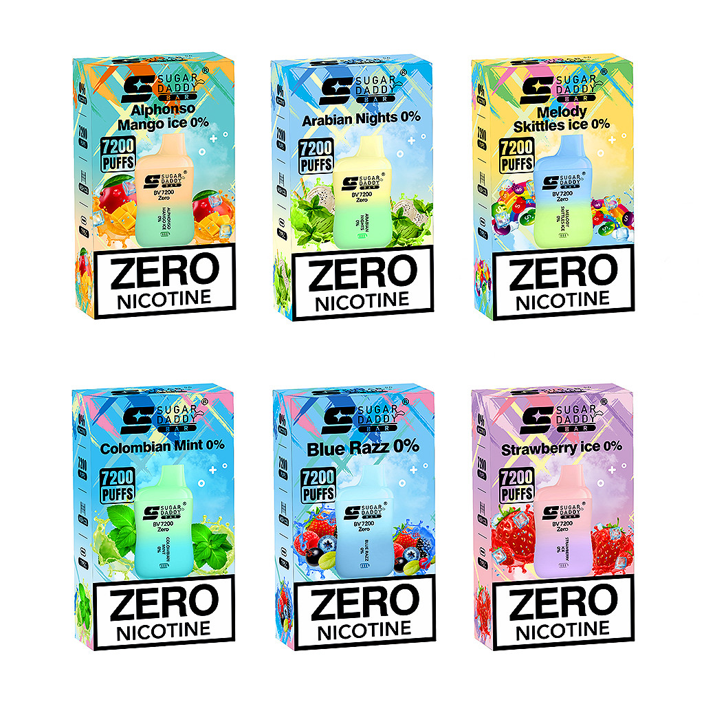 Sugar Daddy Bar BV7200 Zero Nicotine Disposable Vape 0