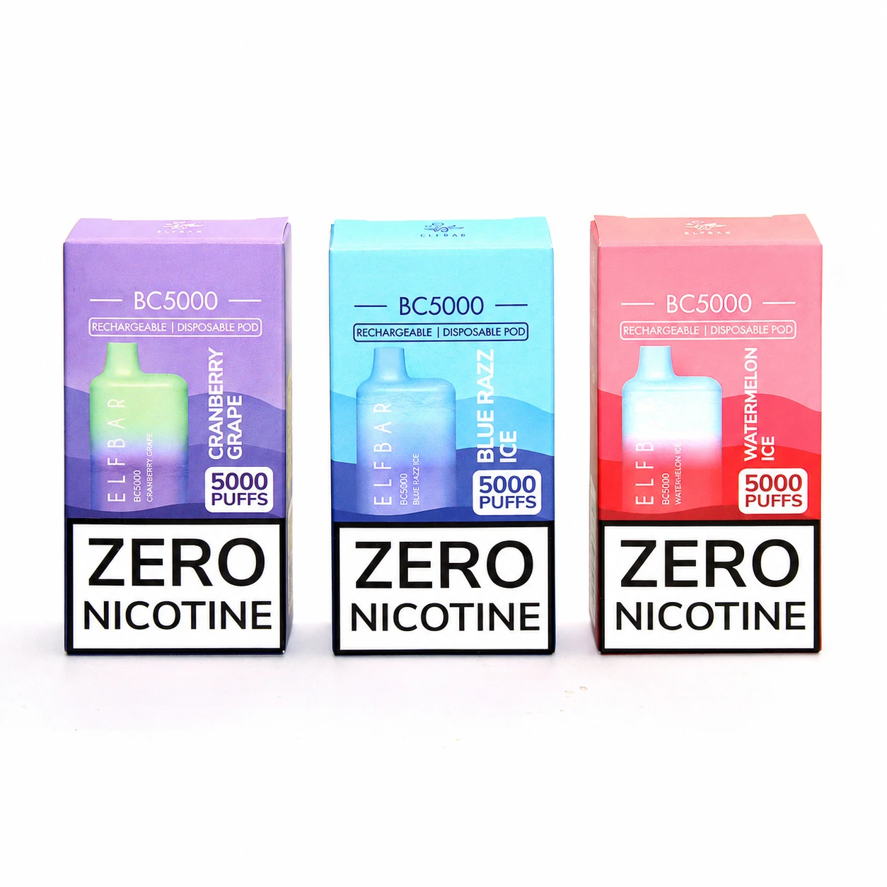 elf bar bc5000 zero-nicotine 0% Zero Nicotine Disposable Vape FLAVORS:ORANGE SLUSH flavored vape Nerd Bar Los Angeles,