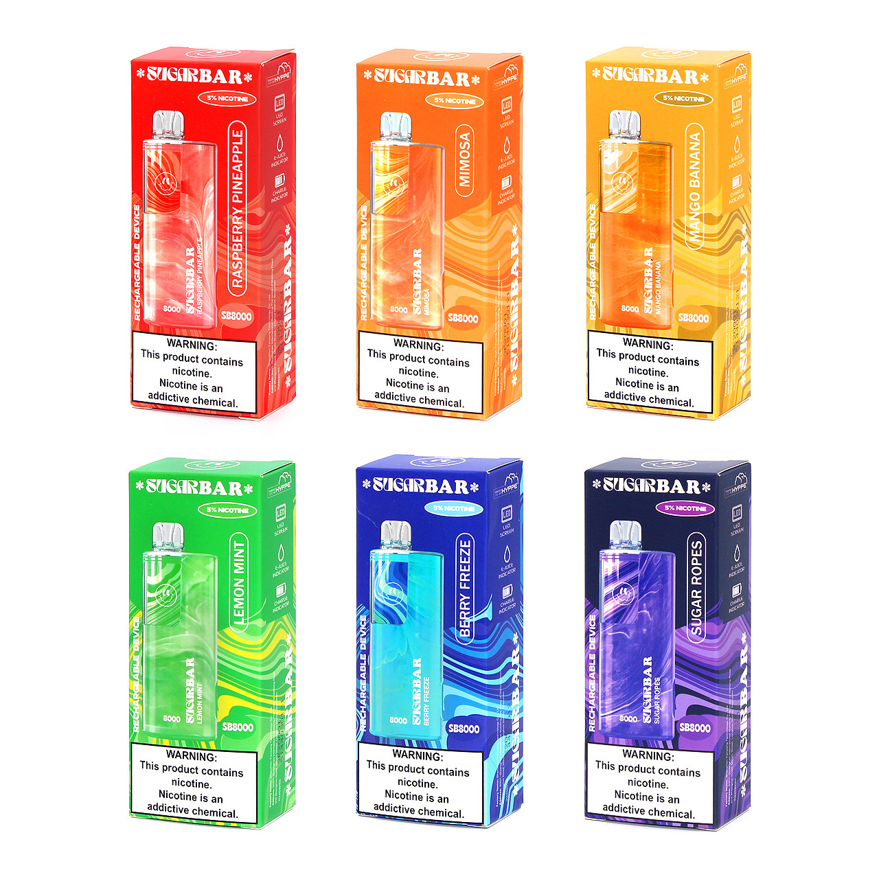 Sugar Bar 8000 Disposable Vape Sugar Bar 8000 Puffs Flavor