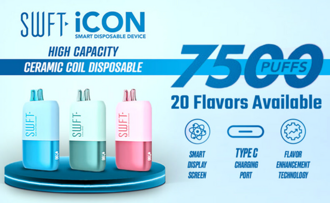 Review SWFT ICON 7500 Puffs Disposable Vape, Price, Flavors