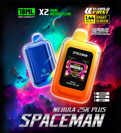 Review Spaceman Nebula Plus 25000 puffs. Where to buy?