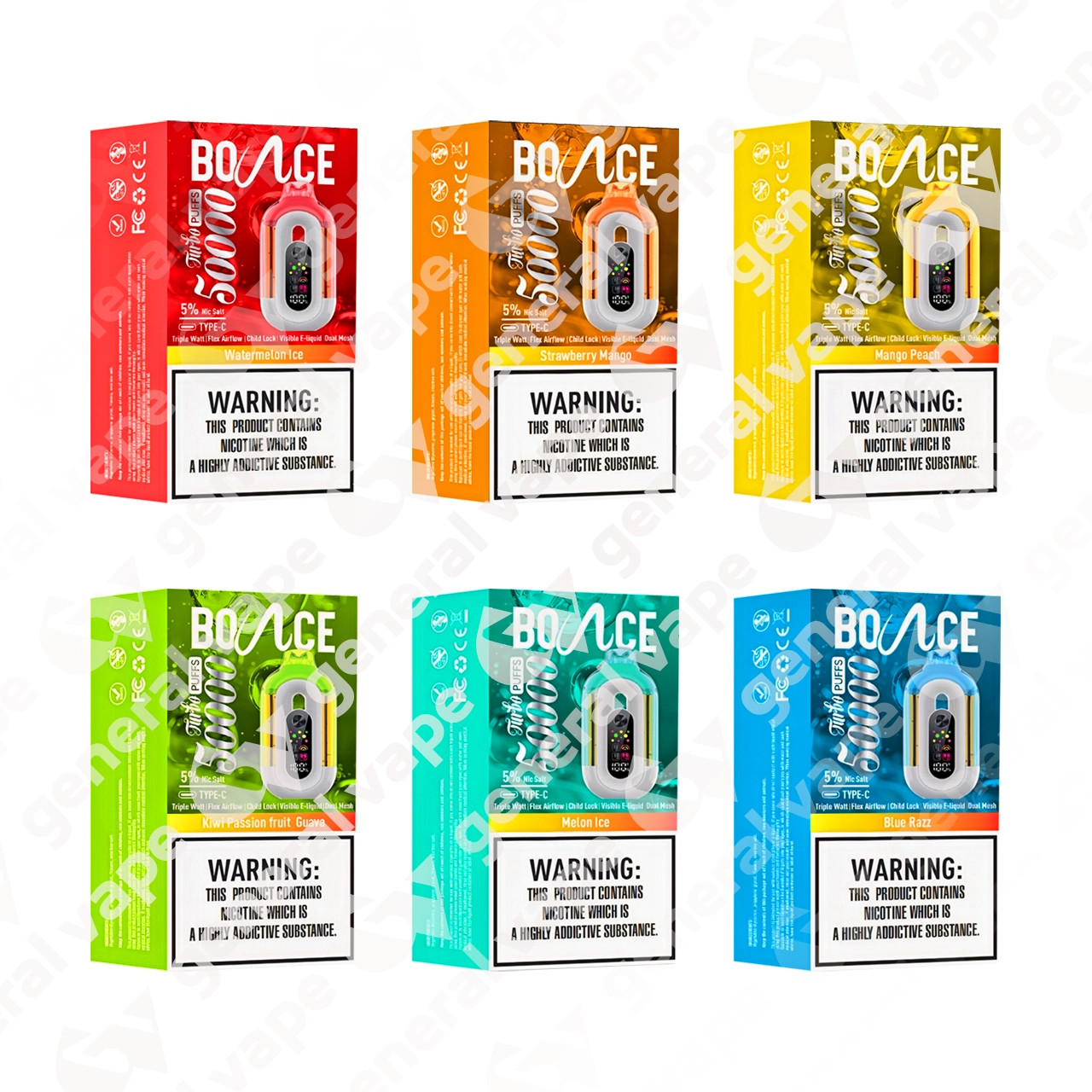 elf bar vape uk $15.77 Bounce Turbo 50K 50000 Puffs Disposable Vape 5% main image 1