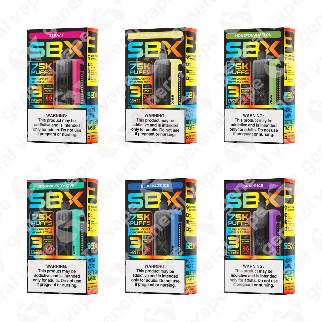 SBX 75K Disposable 5% Metatine | Dual Mesh Rechargeable | Cheap