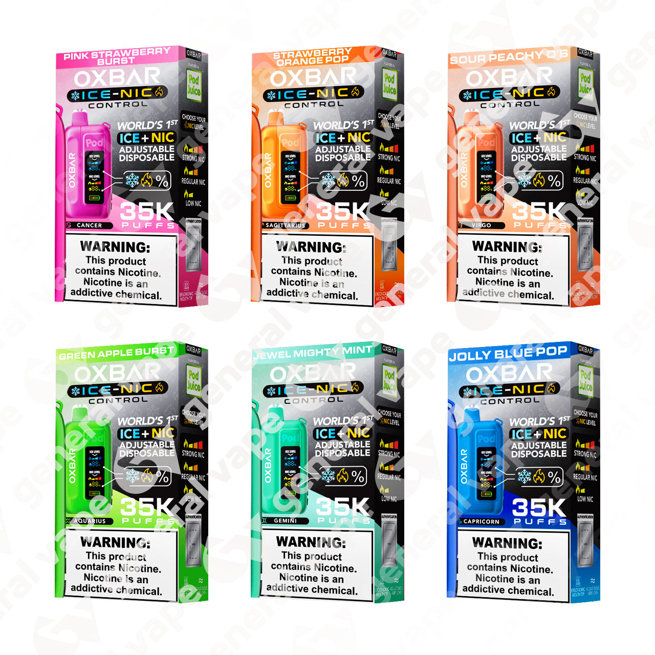 OXBAR Ice-Nic Control 35K by Pod Juice Disposable Vape | 35000 puffs