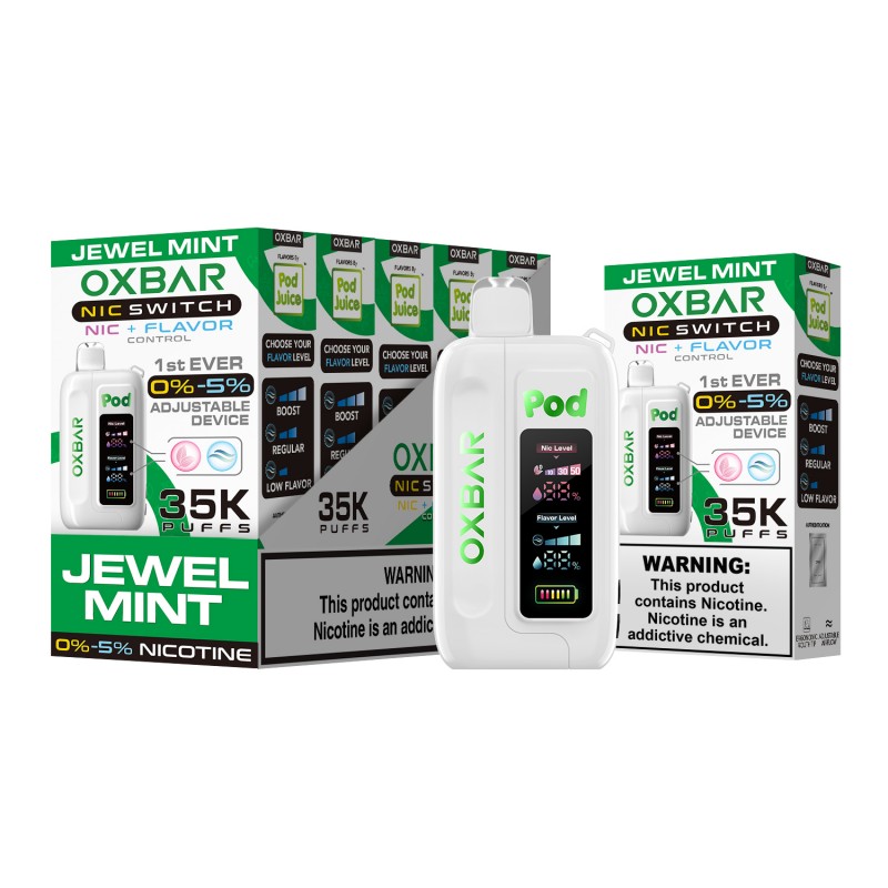 Pod Juice x OXBAR Nic Switch 35K Disposable Vape | 0%-5% Nic