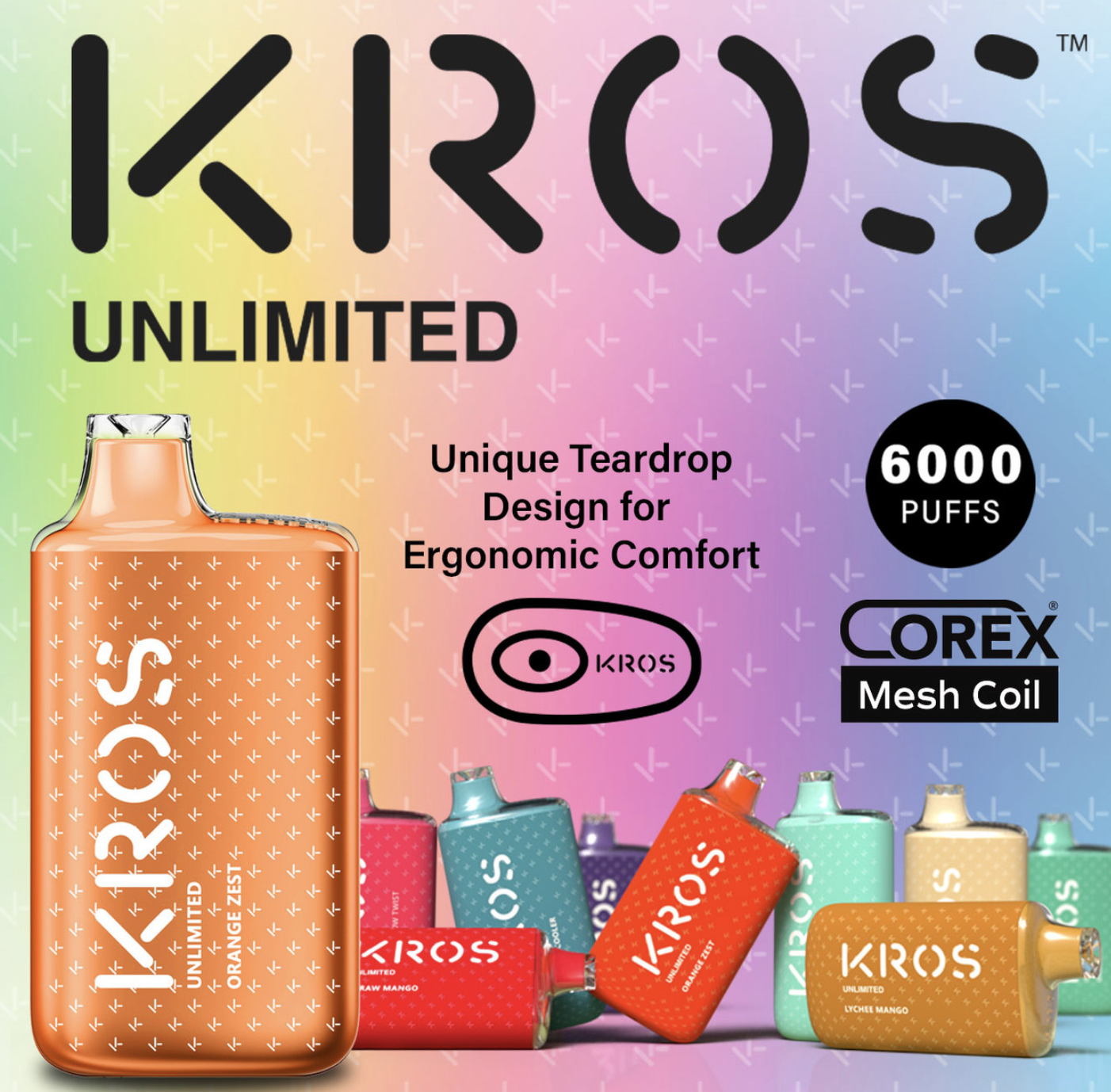 KROS Unlimited 6000 Disposable Vape | Review Kros 6000 Puffs