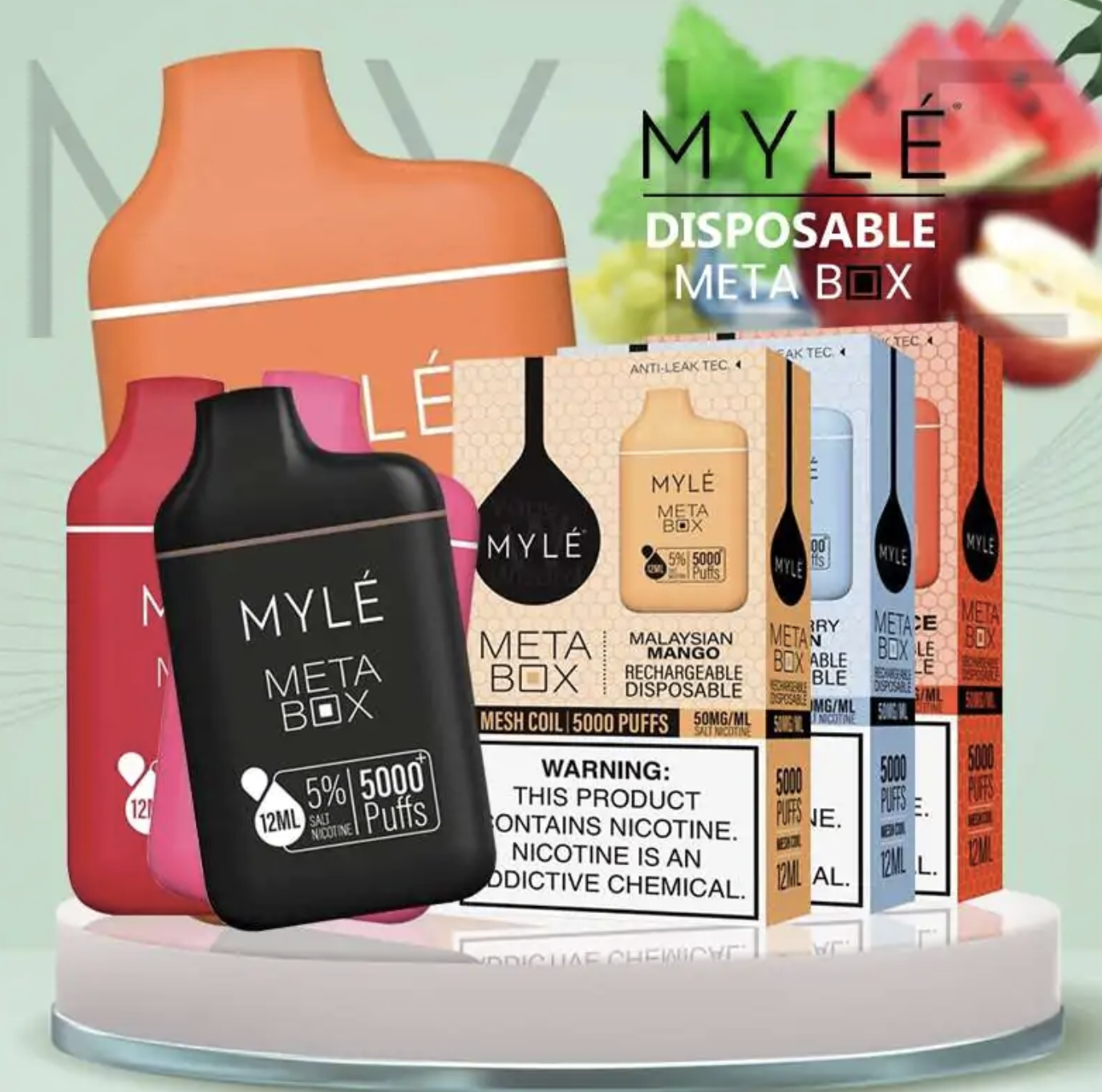 Review Myle Meta Box 5000 puffs Disposable Vape | Specs