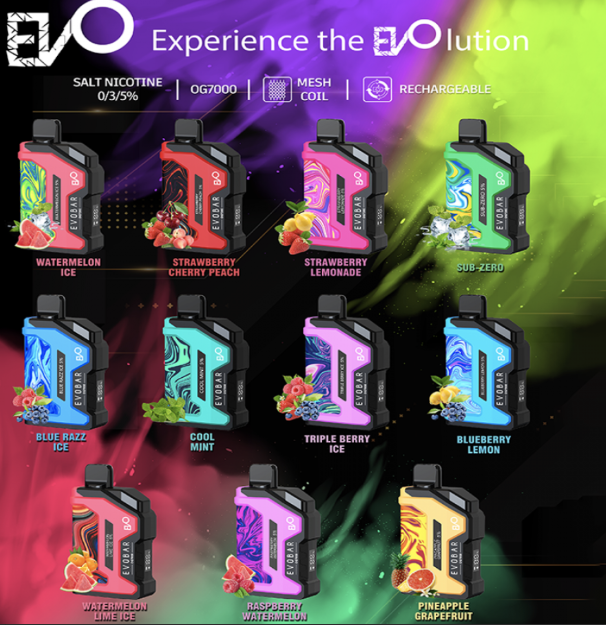 Review EVO Bar OG7000 & 7000 Puffs. EVOBAR Specifications