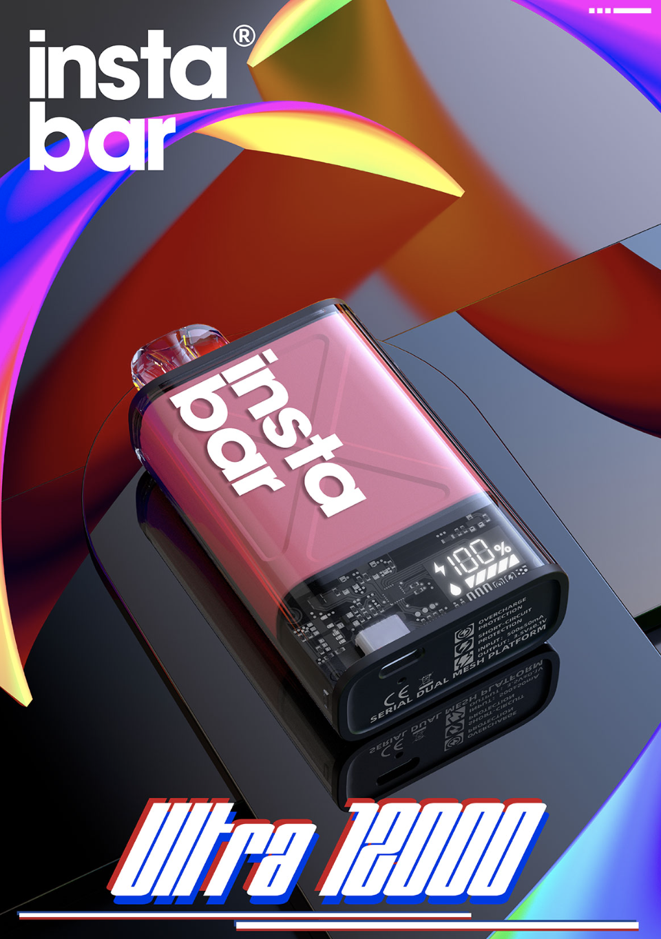 Review InstaBar Ultra 12000 puffs. Specifications, Flavors. General Vape