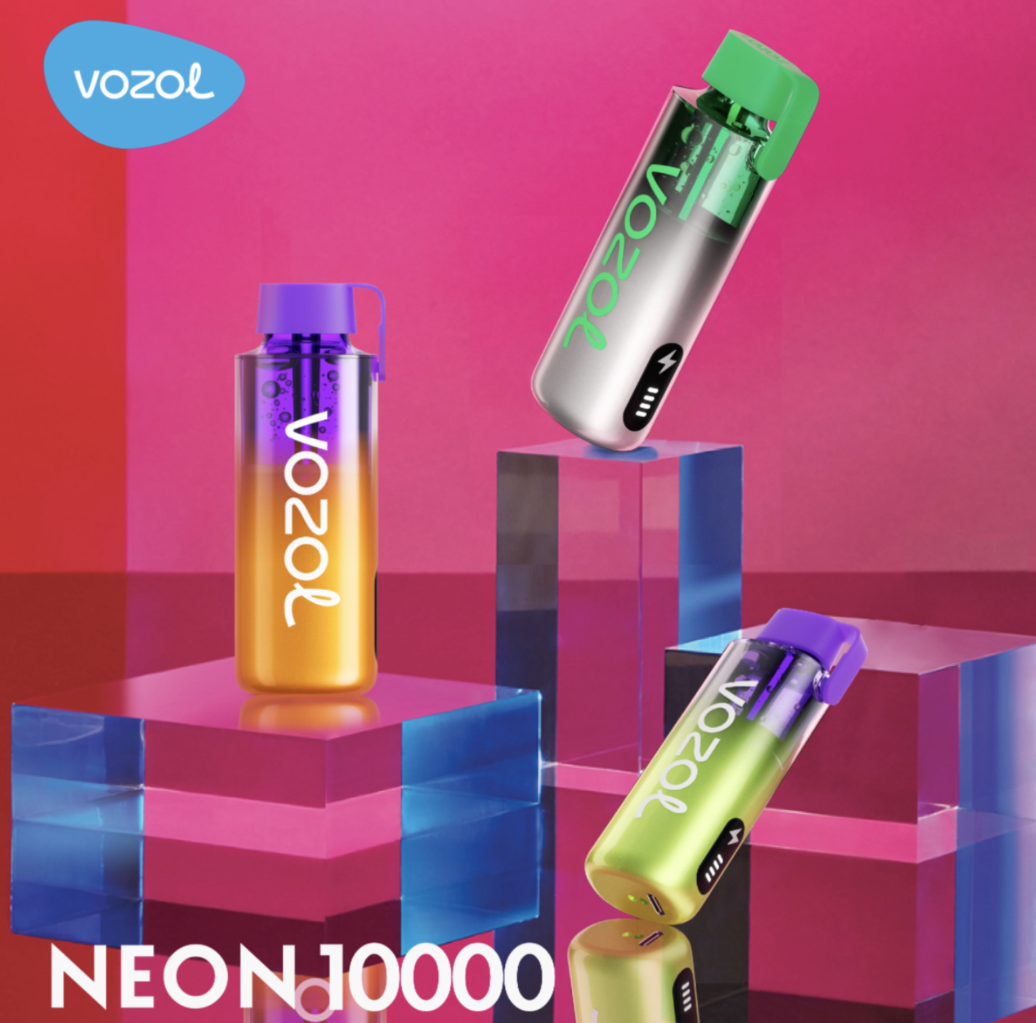 Review Vozol Neon 10000 puffs visible liquid. Specifications