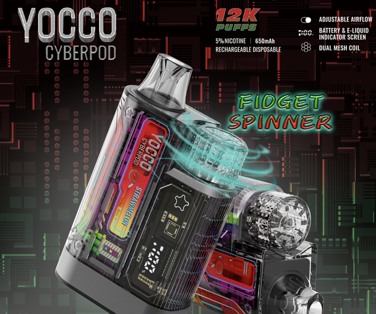 Review YOCCO Cyberpod 12K Puffs. Specifications, where to buy?