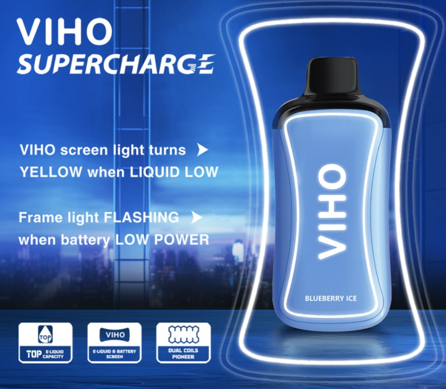 Review VIHO Supercharge 20K puffs. Specifications. Where to buy?