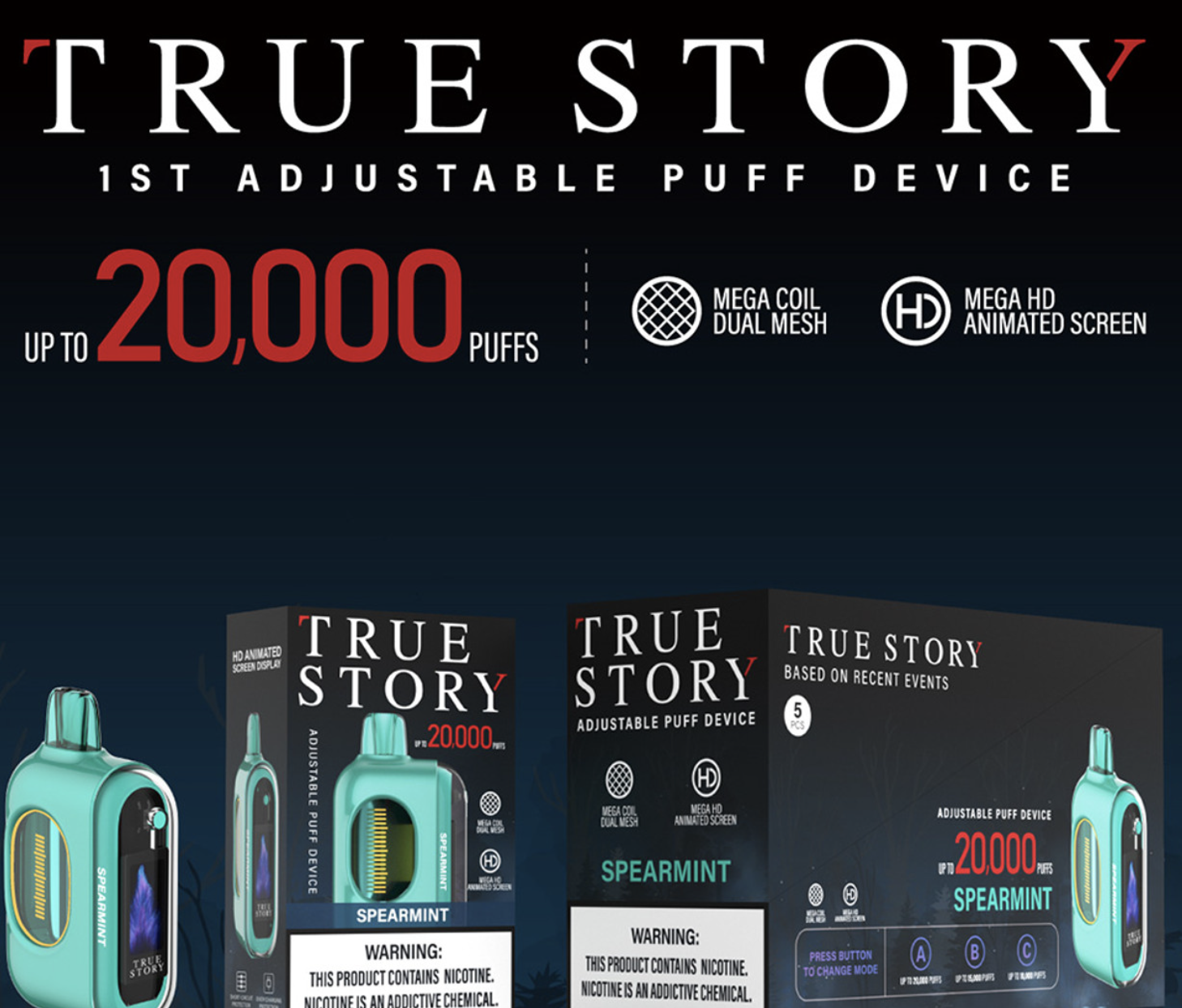 Review True Story 20K Puffs Mega Screen Vape. Specs. Shop Now Review True Story 20K Puffs Mega Screen Vape. Specs. Shop Now