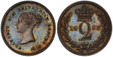 1048892 GREAT BRITAIN. Victoria. (Queen, 1837-1901). 1863 AR Maundy Set. PCGS PL62-PL65.  Head left / Crowned denomination divides date within wreath. KM MDS114; SCBC-3916.

Grades as follows: PCGS PL65 (Fourpence); PCGS PL64 (Threepence); PCGS PL...