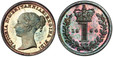 1082106 GREAT BRITAIN. Victoria. (Queen, 1837-1901). 1884 AR Maundy Set. PCGS PL65-PL64 (Prooflike).  London Mint. Young head, left / Crowned denomination divides date within wreath. KM MDS 139 (KM 727, KM 729-KM 730, KM 732); SCBC-3916; ESC 2498....