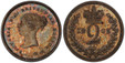 1052341 GREAT BRITAIN. Victoria. (Queen, 1837-1901). 1863 AR 4-Piece Maundy Set. PCGS PL64-PL66.  Young head left / Crowned denomination within laurel wreath. SCBC-3916; ESC-3511.

Grades as follows: PCGS PL64 (Fourpence); PCGS PL65 (Threepence); ...