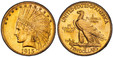1083049 UNITED STATES OF AMERICA. 1915 AV $10, Eagle. PCGS MS63.  By Augustus Saint-Gaudens. U.S. Mint, Philadelphia. Liberty wearing Native American war bonnet, left; 13-stars above and date below / IN GOD WE TRUST left of eagle. KM 130.

Please ...