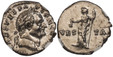 1084320 ROMAN IMPERIAL.  Vespasian. (Emperor, 69-79 AD). Struck 68-69 AD. AR Denarius. NGC Ch. AU (Choice About Uncirculated) Strike 4/5 Surface 4/5.  Rome. 17mm. 3.37gm. IMP CAES VESP A-VG P M COS IIII. Laureate head right / VES-TA. Vesta standin...
