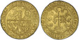 1083500 FRANCE. Henry VI. (King, 1422-53). (1422-53) AV Salut d'Or. PCGS MS63.  Paris. 27mm. 3.49gm. (lis mm) hЄИRICVS : DЄI : GRA : FRACORV : Z : AGLIЄ : RЄX. Virgin Mary standing behind the arms of France facing the Archangel Gabriel standing be...