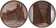 1083582 GREAT BRITAIN. Winchester Cathedral. (1855) Bronzed AE Medal. PCGS SP65.  By Jacques Wiener. 60mm. Facade of the cathedral / Interior view. Ross-M188; van Hoydonck 141.

From the series, "The Most Remarkable Edifices of Europe".
Housed in ...
