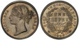 1084536 INDIA-BRITISH. Victoria. (Queen, 1837-1901). 1840-(B&C) AR Rupee. PCGS MS64.  Bombay or Calcutta Mint. Edge: Reeded. VICTORIA QUEEN. Head left, W.W. raised, legend divided / EAST INDIA COMPANY. Value within wreath, date below, large diamon...