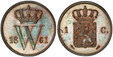 1083678 NETHERLANDS. William III. 1861 CU Cent. PCGS MS63BN (Brown).  Crowned W divides date / Crowned arms divides value. KM 100. Sword.

Please use this link to verify the PCGS certification number <a href="http://www.pcgs.com/cert/52080218/">52...