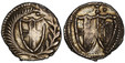 1084481 GREAT BRITAIN. England. Commonwealth. (1649-1660). (1649-60) AR Twopence, Halfgroat. PCGS AU53.  London Mint. Shield with St. George's cross within wreath / • I • (value) above two shields bearing, St. George's cross and the Irish harp. KM...