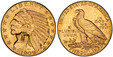 1082794 UNITED STATES OF AMERICA. 1909-D AV $5, Half Eagle. PCGS MS63.  By Bela Lyon Pratt. U.S. Mint, Denver. LIBERTY. Stylized Native American portrait wearing a full headdress encircled by 13 stars, date below / UNITED STATES OF AMERICA// E PLU...
