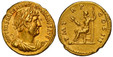 1084796 ROMAN IMPERIAL.  Hadrian. (Emperor, 117-138 AD). Struck 119-122 AD. AV Aureus. NGC XF (Extremely Fine) Strike 5/5 Surface 4/5 Fine Style.  Rome. 7.34gm. IMP CAESAR TRAIAN HADRIANVS AVG. Bust of Hadrian, laureate, cuirassed, right / PMT – R...