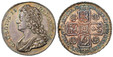 1086251 GREAT BRITAIN. George II. (King, 1727-1760). 1739 AR Crown. NGC MS60.  GEORGIVS · II · - DEI · GRATIA ·. Laureate bust left / F · D · B · - ET · L · D · S · R · I · - A · T · ET · E · - M · B · F · ET · - H · REX ·. Roses between shields. ...