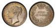 1084349 GREAT BRITAIN. Victoria. (Queen, 1837-1901). 1858/6 AR Shilling. NGC MS64.  VICTORIA DEI GRATIA BRITANNIAR: REG: F: D:. High relief portrait / Crown above denomination within wreath; date below. KM 734.1; SCBC-3904; ESC-3012, Davies 874 di...