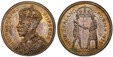 1083845 NEW ZEALAND. George V. 1935 AR Six Piece Proof Set (Threepence - Crown). PCGS PR64-PR63.  Crowned bust left / Crown above standing figures shaking hands (Crown); Crowned arms (Half Crown); Kiwi bird, left (Florin); Crouching Maori warrior,...