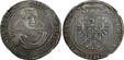 1086470 BOHEMIA. Friedland. Albrecht von Wallenstein. 1627 Privy mark: sunface (mintmaster Georg Reick); Engraver: Hans Rieger, Breslau (Wroclaw) AR Thaler. NGC XF45.  Jitschin (Jicin) Mint. Facing bust with large collar / Plain field at sides of ...