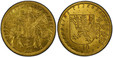 1084894 CZECHOSLOVAKIA. Republic. (1918-1939). 1932 AV 10 Ducats. PCGS MS64.  By J. Benda (Obv.) & O. Spaniel (Rev.). Kremnitz. Edge: Milled. REPUBLIKA ČESKOSLOVENSKÁ. Czech lion with Slovak shield, denomination and date below / NEDEJ·ZAHYNOUTI·NÁ...