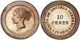 1085863 GREAT BRITAIN. Victoria. (Queen, 1837-1901). 1846 CU Smith's Decimal Pattern Restrike Ten Cents. PCGS PR63BN (Brown).  By Marrian and Gausby, Birmingham. Young bust, left; signed below truncation / SMITH ON DECIMAL CURRENCY * (date) *. Val...