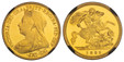 1084763 GREAT BRITAIN. Victoria. (Queen, 1837-1901). 1893 AV Half-Sovereign. NGC PR63+UCAM (Ultra Cameo).  3.98gm. VICTORIA · DEI · GRA · BRITT · REGINA · FID · DEF · IND · IMP ·. Mature draped bust left / St. George slaying the dragon right. KM 7...