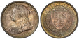1086020 GREAT BRITAIN. Victoria. (Queen, 1837-1901). 1895 AR Halfcrown. PCGS MS64.  Edge: Reeded. Mature draped bust left / FID · DEF · IND · IMP · around top, HALF date CROWN below. Crowned and quartered spade shield within wreath. KM 782; SCBC-3...