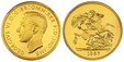 1086692 GREAT BRITAIN. George VI. (King, 1936-1952). 1937 AV Five Pounds. NGC PR64+UCAM (Ultra Cameo).  Head left / St. George slaying the dragon. KM 861; SCBC-4074; W&R 435.

From a mintage of just 5,001.

Please use this link to verify the NGC c...