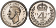 1086878 GREAT BRITAIN. George VI. (King, 1936-1952). 1937 AR Maundy Set. PCGS PR67-PR66.  Head left / Crowned denomination divides date within oak wreath. KM MDS 195; SCBC-4087 through SCBC-4090.

Grades as follows: PCGS PR66 (Maundy Fourpence); P...