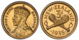 1074024 NEW ZEALAND. George V. 1935 AR Six Piece Proof Set (Threepence - Crown). PCGS PR65.  Crowned bust left / Crown above standing figures shaking hands (Crown); Crowned arms (Half Crown); Kiwi bird, left (Florin); Crouching Maori warrior, left...