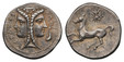 1084936 GREEK. SICILY. Syracuse. Timoleon. (Third Democracy, 344-317 BC). Struck circa 344-317 BC. AR 2 Litra. NGC Ch. XF (Choice Extremely Fine) Strike 4/5 Surface 3/5Die shift,  Brushed.  1.59gm. ΣΥΡΑΚΟΣ – ΙΩΝ. Janus-like female head; dolphin in...